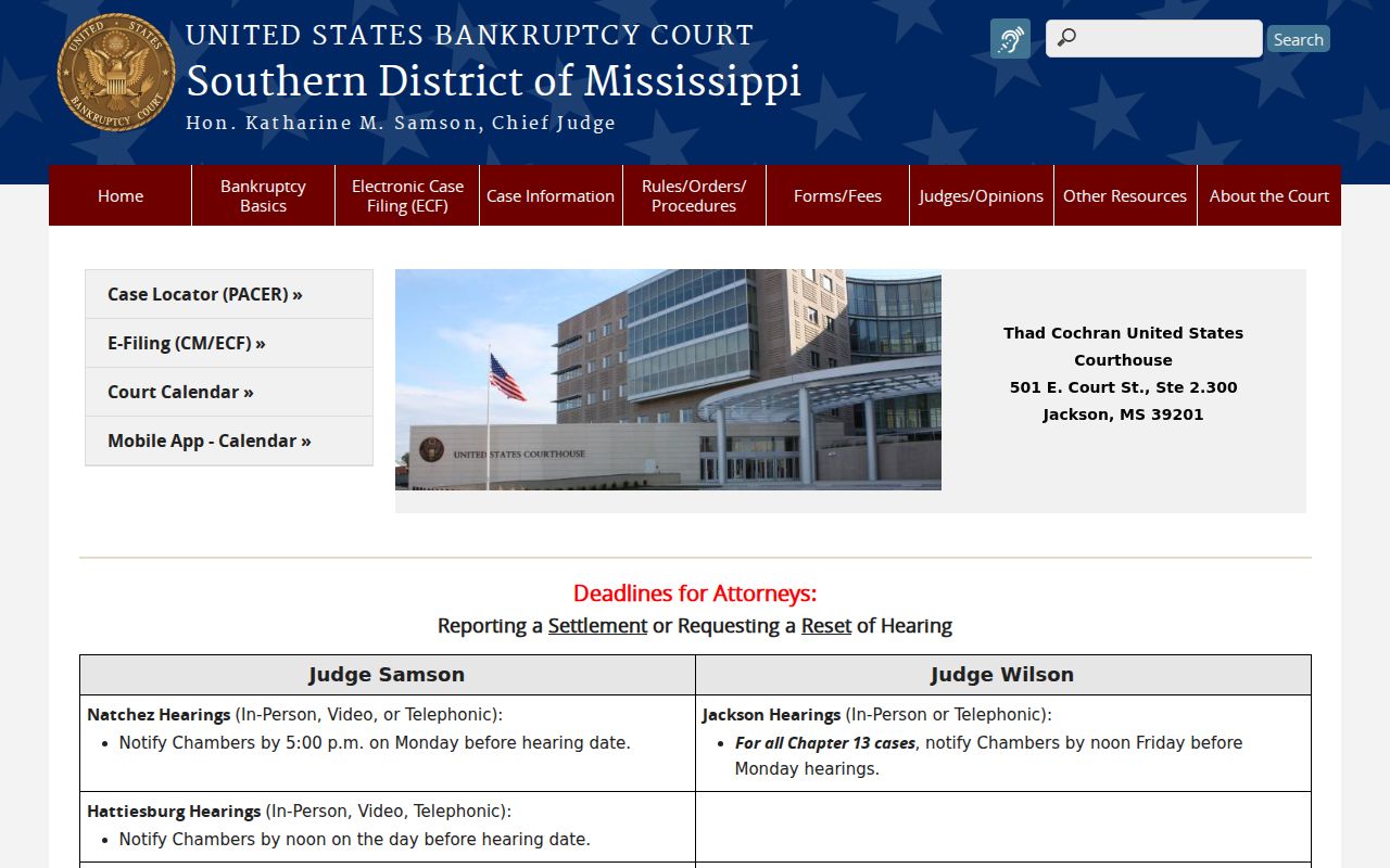 Jefferson County civil court docket federal court system distinction