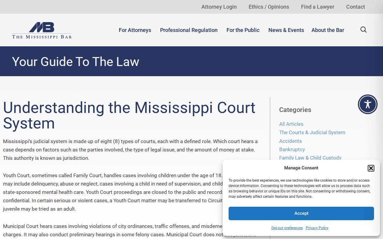 Jefferson County criminal court docket Mississippi court system reference
