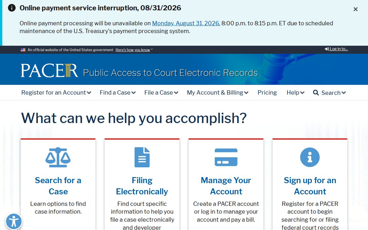 Jefferson County case search distinction for federal PACER access
