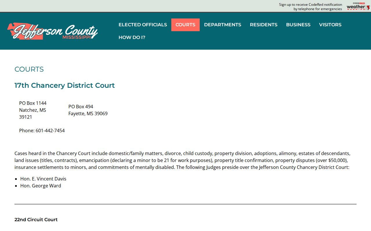 Jefferson County court docket county courts directory